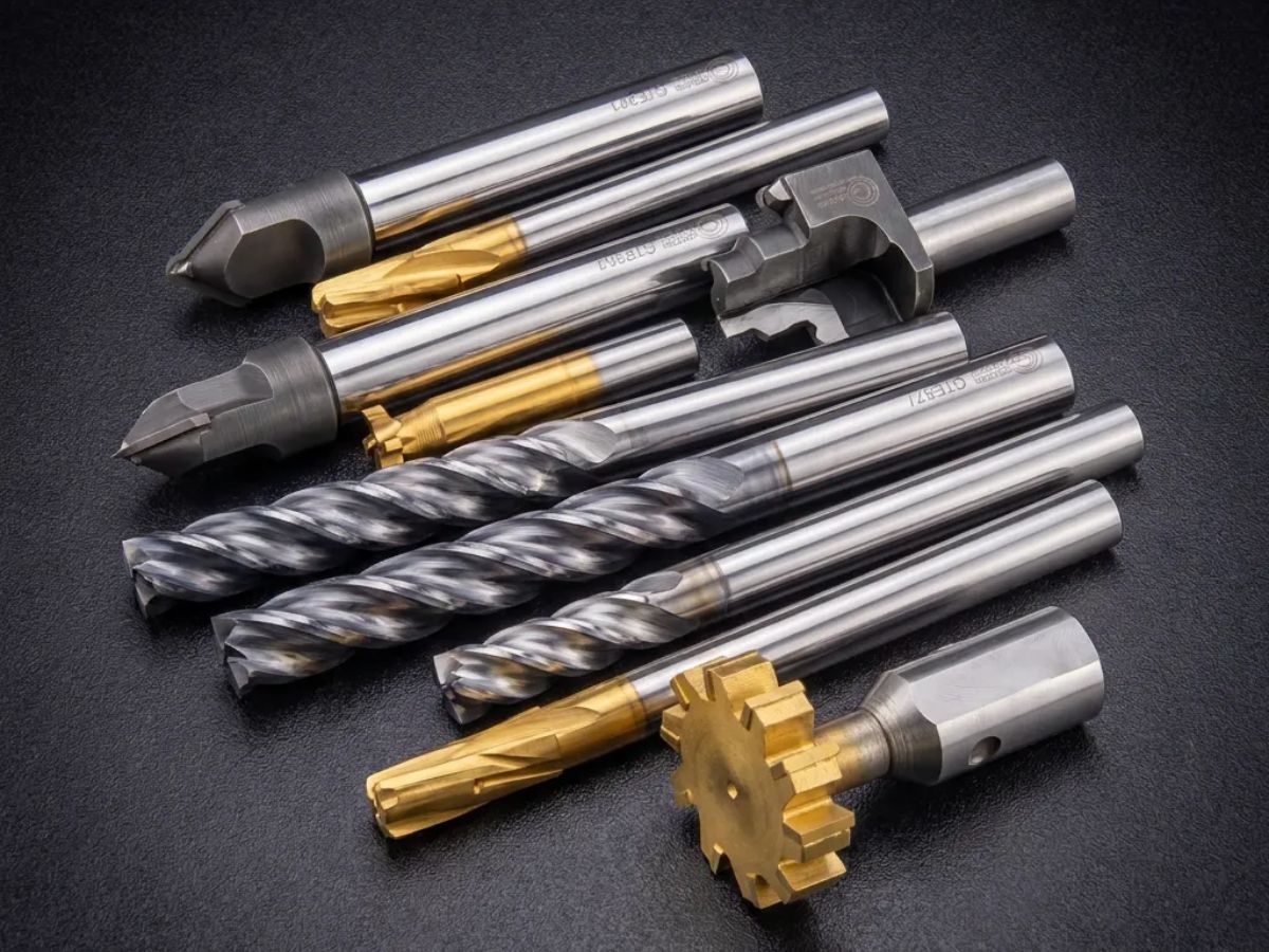 Ferramentas especiais para usinagem CNC em operação industrial